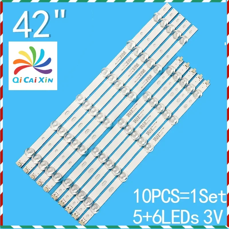 10pcs LED Backlight strip For LIG Innotek 42 NDE Rev 0.3 A B Type 42LN5100-CP 42LM3450 42LS345T 42LS3150-CA SVL420A60 A-TYPE B