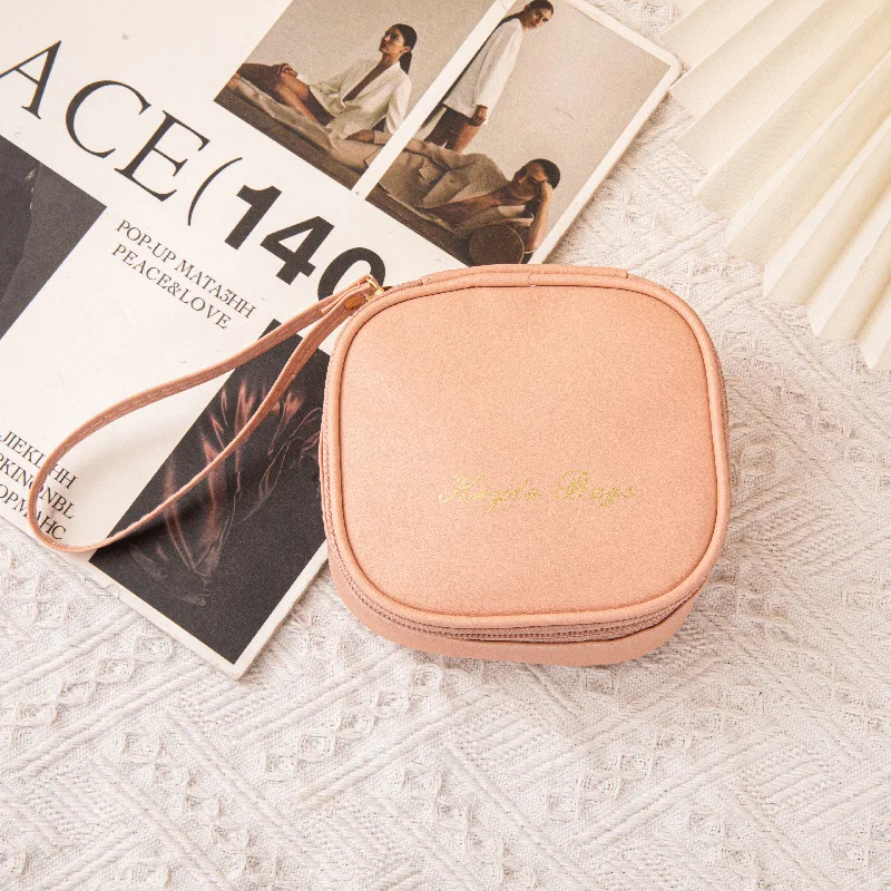 New PU Fashion Square Cosmetic Storage Bag Women Girl Make Up Key Sanitary Napkin Tote Pouch Travel Organizer Lipstick Mini Bag