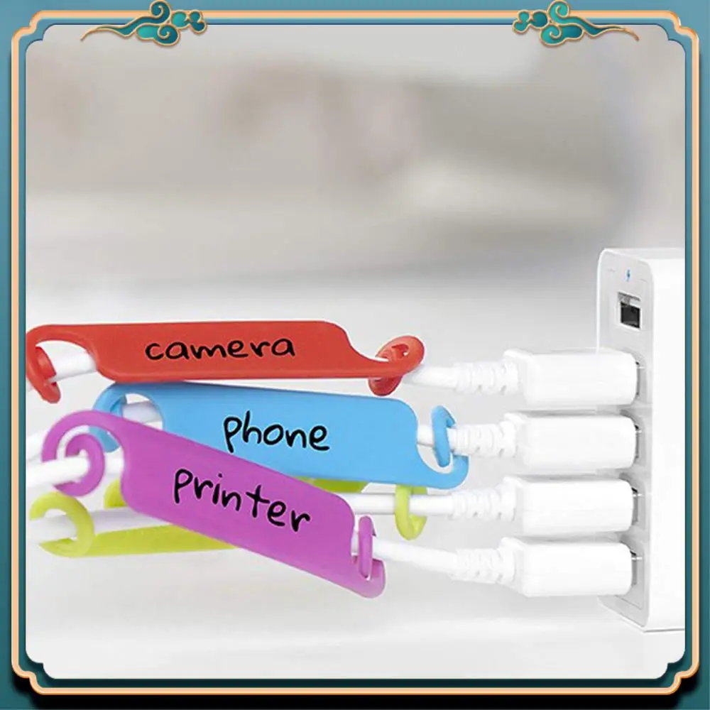 

ABJG-20Pcs Cable Tags Multicolor Cable Management Labels Writable Cable Tags Cord Identification Tags For USB Computer Phone