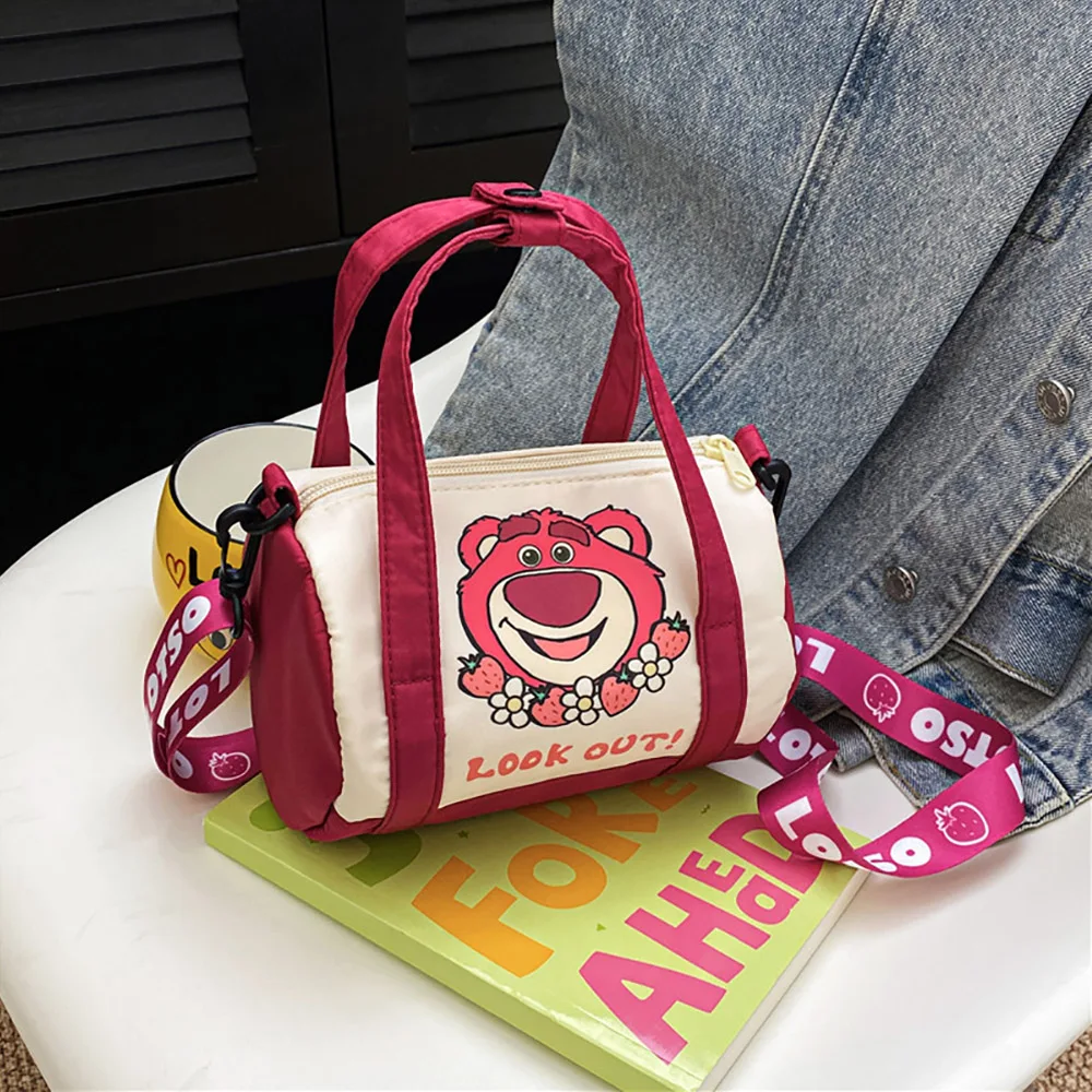 Lotso Cartoon Crossbody Bags Kawaii Anime Handbags Casual All-match Satchel Tote Adjustable Strap Backpacks Gifts For Boys Girls