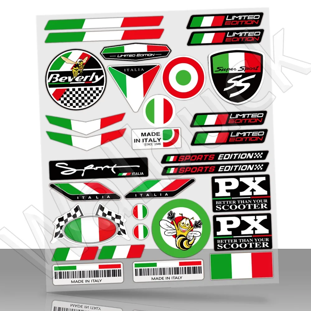 

For Vespa GTS Sprint Primavera Piaggio LXV GTS 150 250 300 Super Motorcycle Sticker Reflective Italian Scooter Accessories Decal