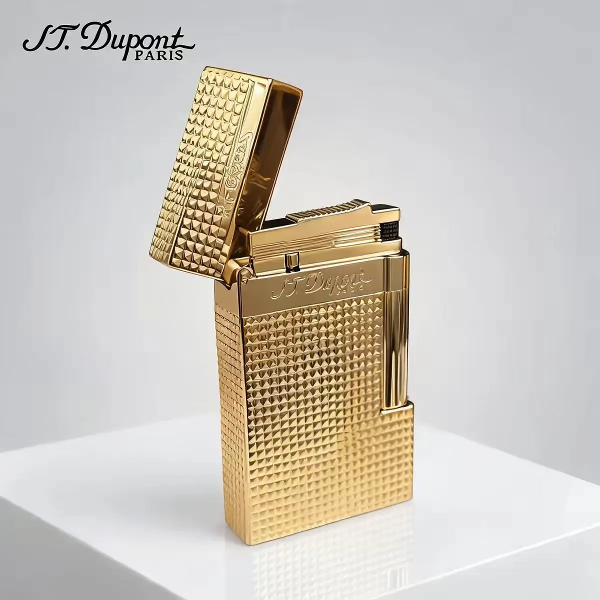 Fashion Dual Flame Lighter Brass Refill Gas Smoking Tobacco Cigar Cigarette Accessories Double Fire Man Gifts Collection