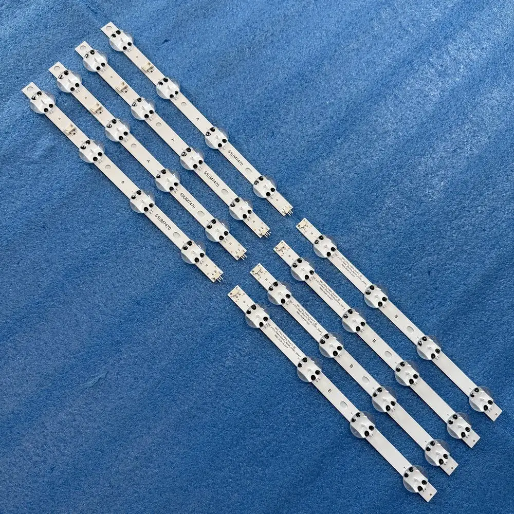 4 pz/set Striscia LED Per 55 "TV 55UT640S0SA 55UM7520PSB 55UM7300PUA 55UM7600 55UM7660 55UM7450 55UM7400 55UM7300 55UM7650 55UM7470