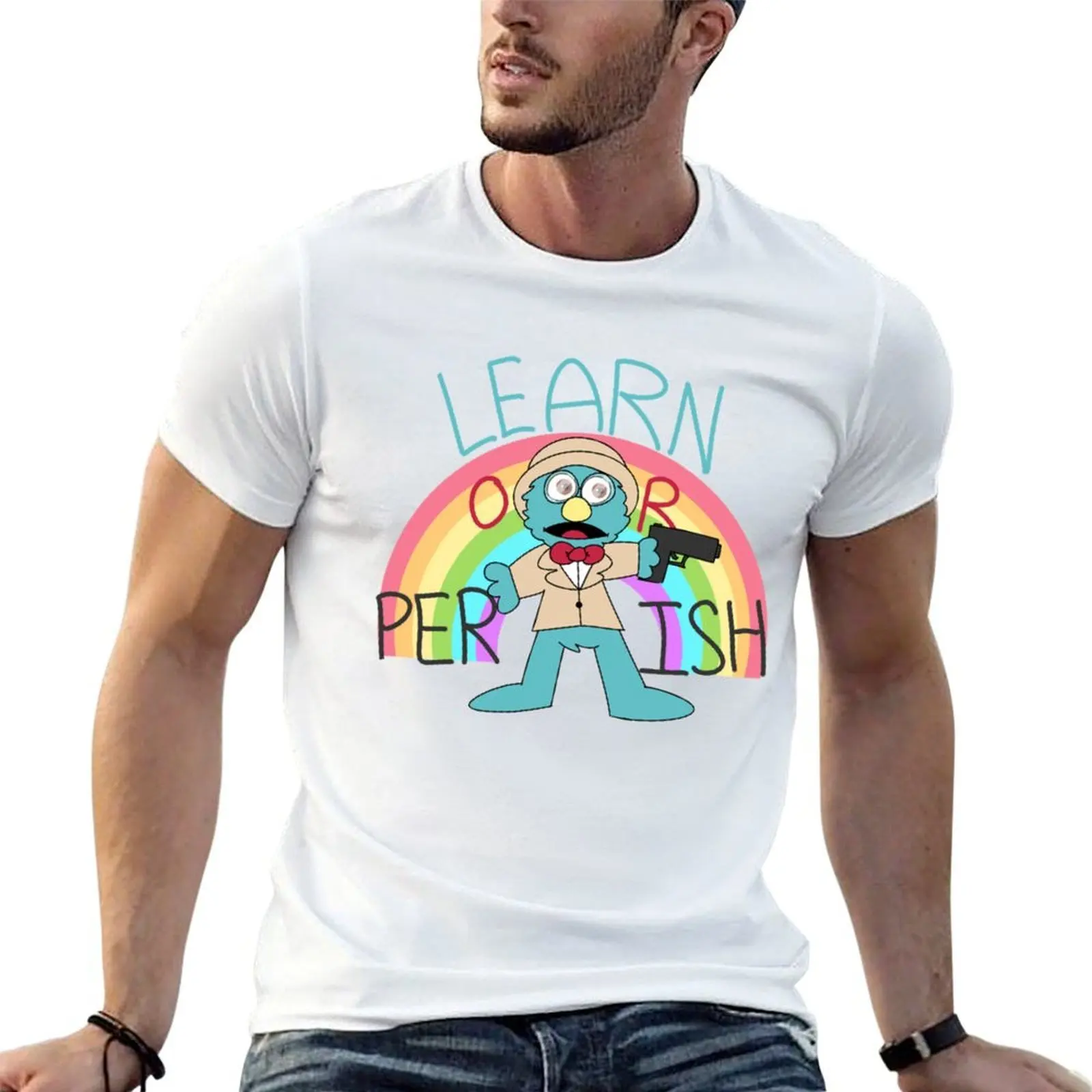 Puppet History Professor Learn or Perish T-Shirt t shirt for man 100 percent cotton cotton t shirt man T-Shirt