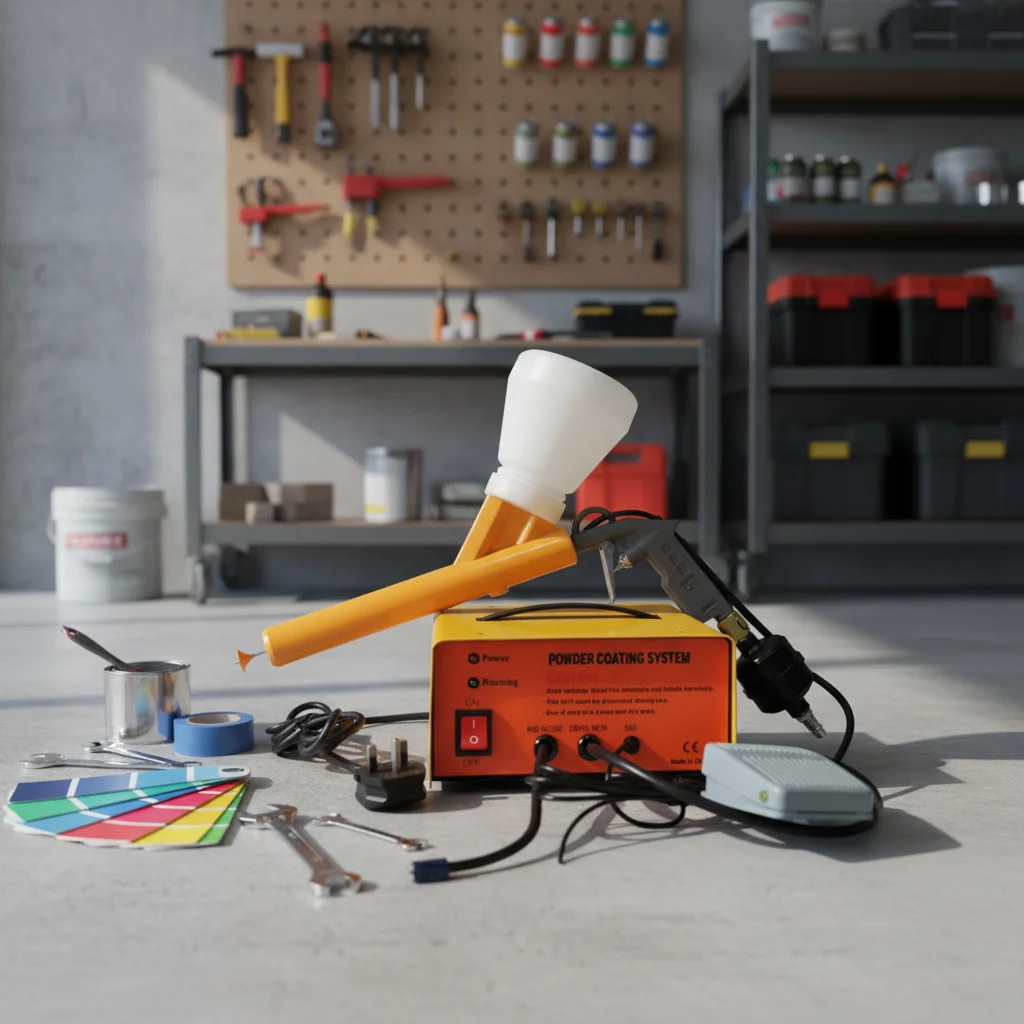 Easy to Operate CE Certification Lab Powder Coating System Spray Gun Kit for Metal Substrate