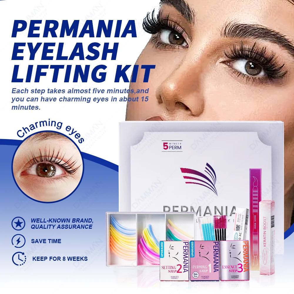 2 Box 5Minutes Permania Eyelashes Lift kit Professional Curling Lashes Lifting Perming Set Long Lasting Lash Curl Lift Glue