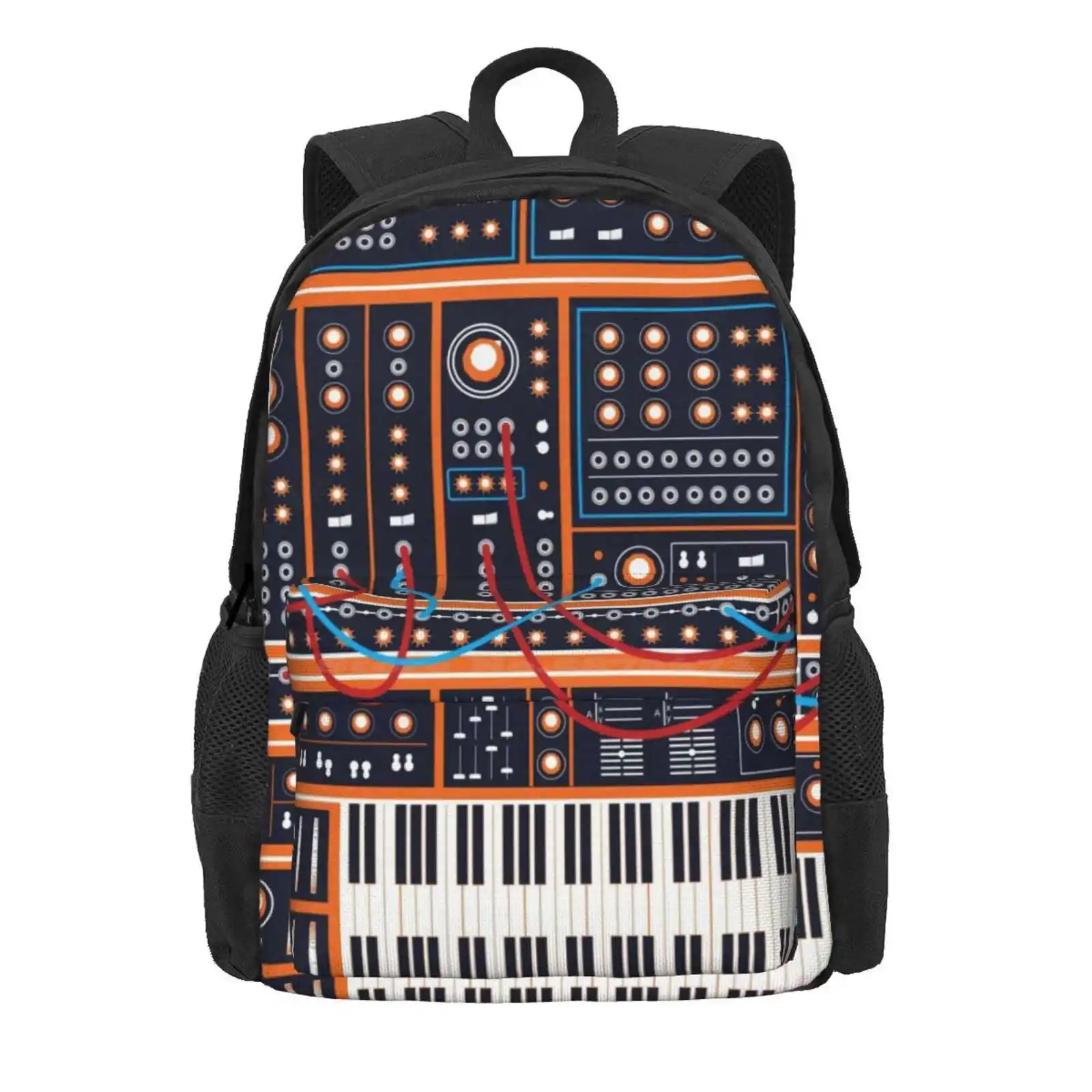 Synth Hot Sale Schoolbag Backpack Fashion Bags Hazzah Synth Moog New Edm Daft Skrilllex Mau Music Movie Album Cover Gear Techno