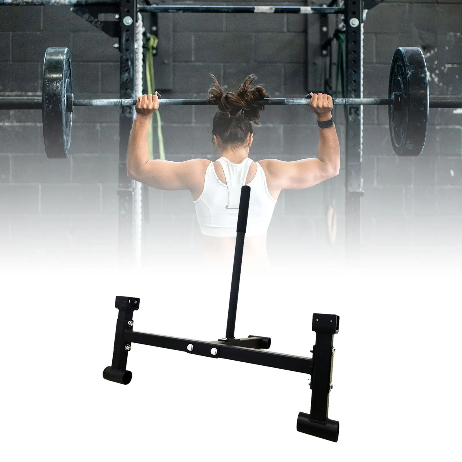 Deadlift Barbell Jack Effort Saving Support Barbell Stand Compact Gym Equipment for Sport Training Workout Fitness Weight Plates