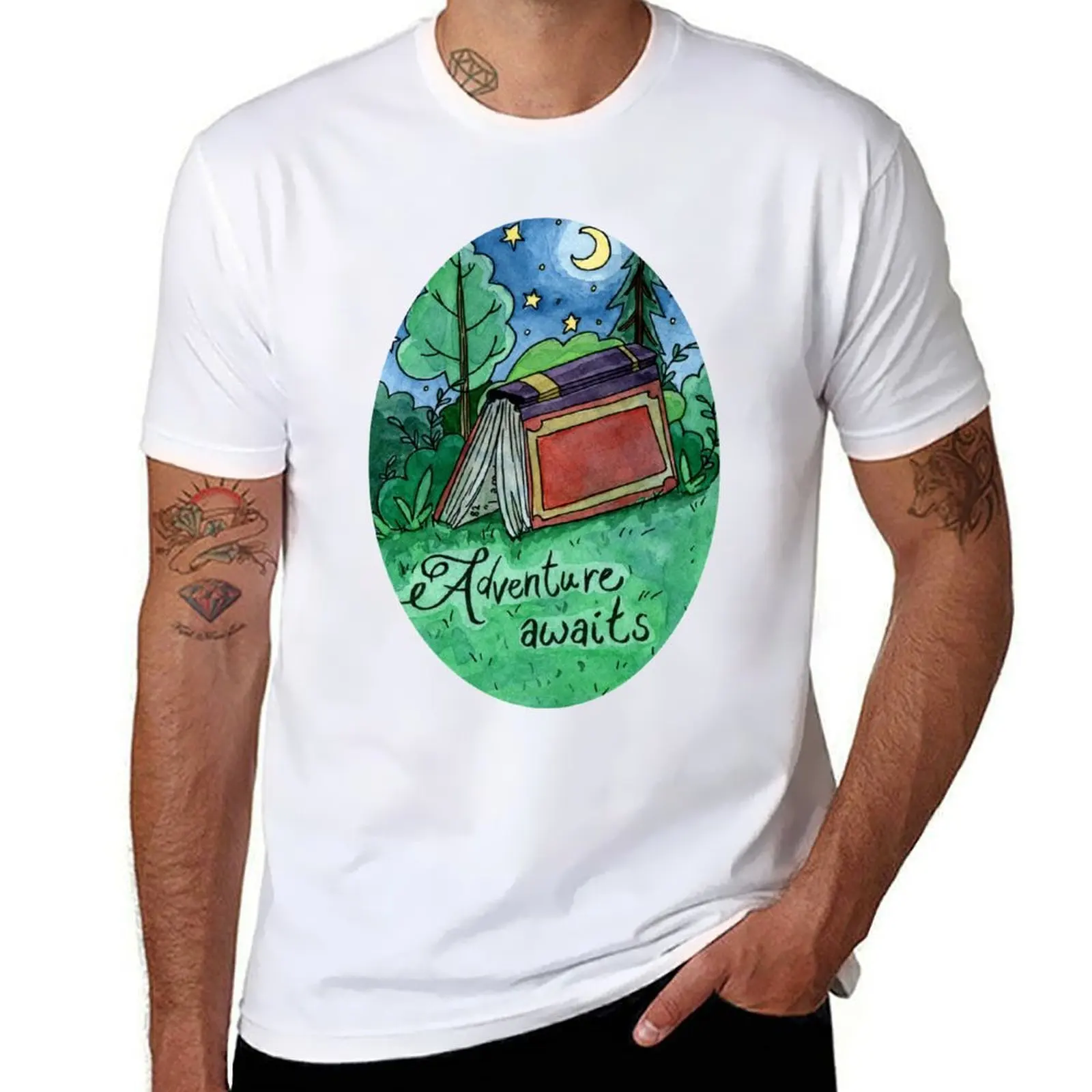 

ADVENTURE AWAITS T-Shirt cotton t shirts high quality t shirts cotton 100% T-Shirt