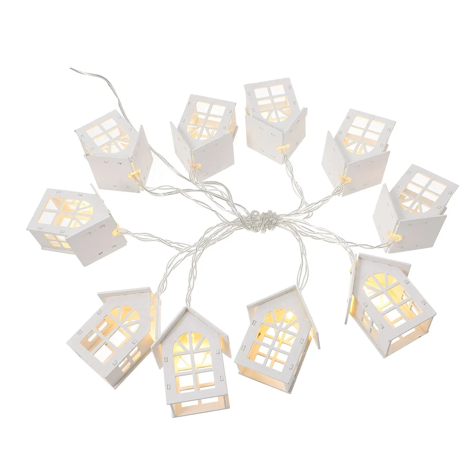 

1 шт. Деревянная светодиодная гирлянда для рождественского декора, необычное освещение для вечеринок, сада, деревьев, ламп-гирлянд, необычное освещение