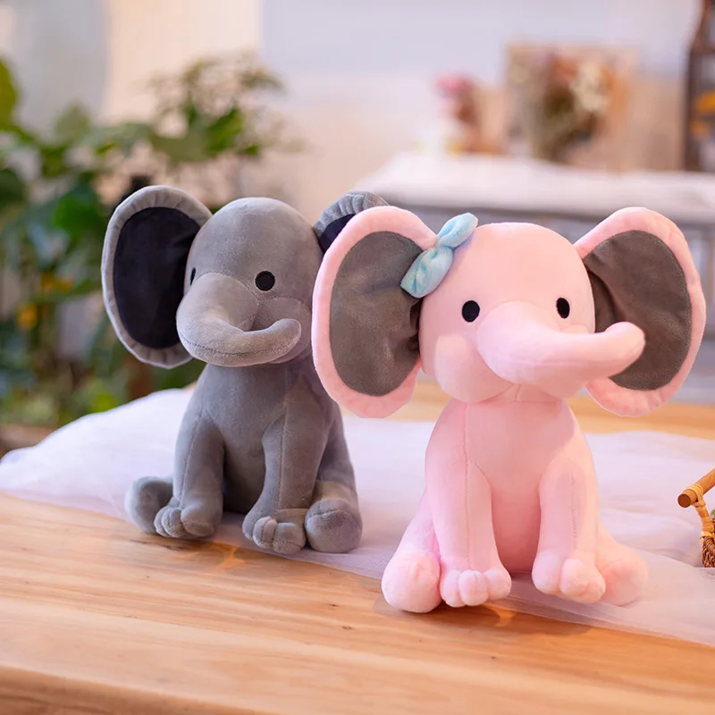 

Baby Soothing Elephant Plu Toy Cross-Border Small Elephant Doll Soft Cuddly Stuffed Animals for Children