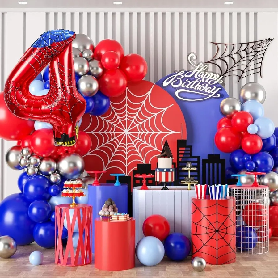40 بوصة العنكبوت موضوع عدد احباط بالونات الأطفال لوازم بالونات الحفلات مع أرقام كلاسيكية 1 إلى 9 عيد ميلاد الديكور المورد