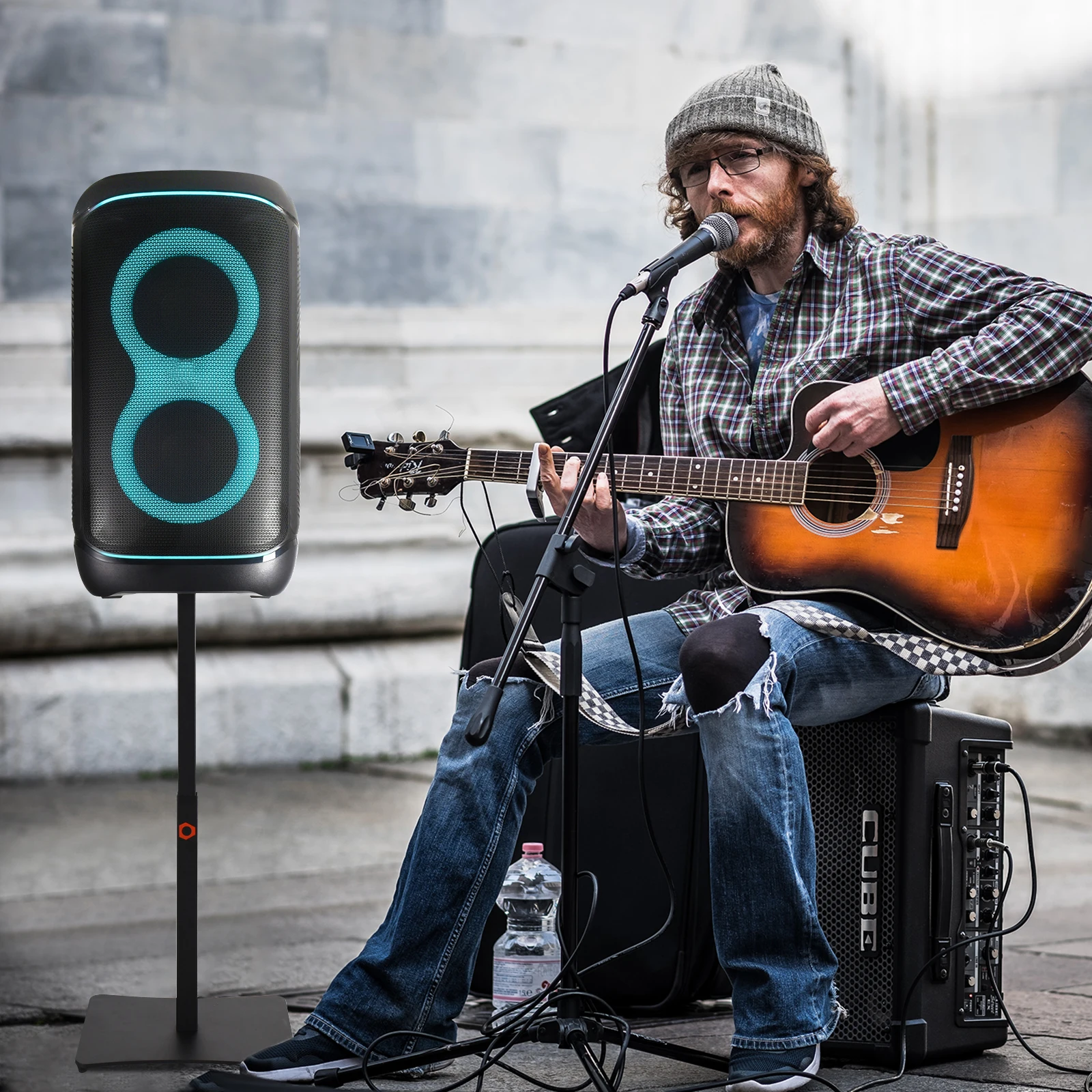 Напольная подставка для динамика, держатель кронштейна, цельнометаллическая конструкционная подставка, напольная подставка для динамика для JBL Partybox 100/110/Club 120/310/520