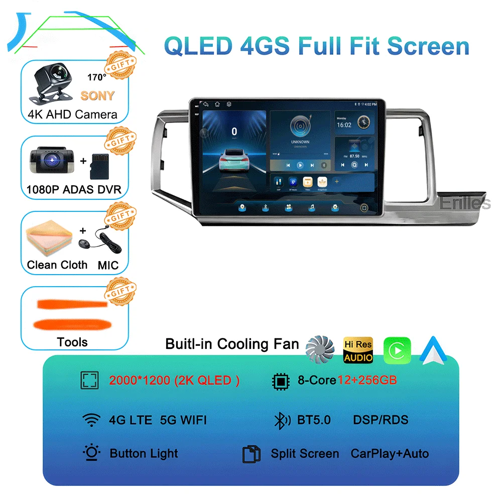 Android 16 Navigation NO 2DIN Carplay Auto Head Unit Screen For Honda Stepwgn 2009 - 2015 Radio Stereo Multimedia Car Player GPS image 3