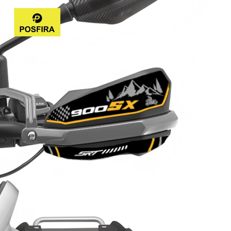 POSFIRA دراجة نارية Handguard ملصقات شارات الفينيل ل QJMotor SRT900SX QJ موتور SRT 900 SX 900SX 2025 ملحقات قفازات اليد