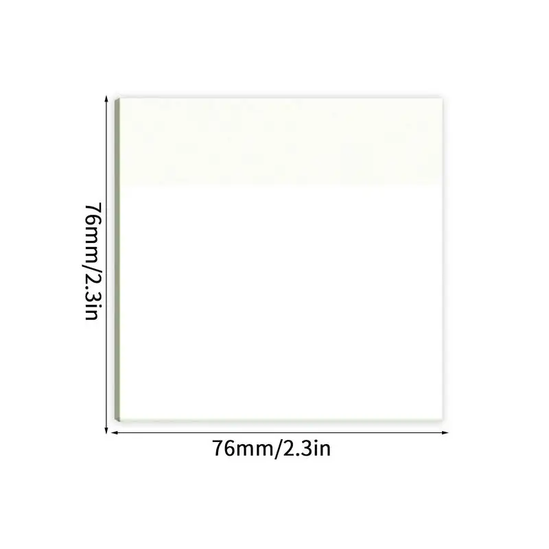 Translucent Sticky Notes 50 Sheets Self-Adhesive Clear Sticky Notes Self-Adhesive Translucent Note Pads School Stationery Office