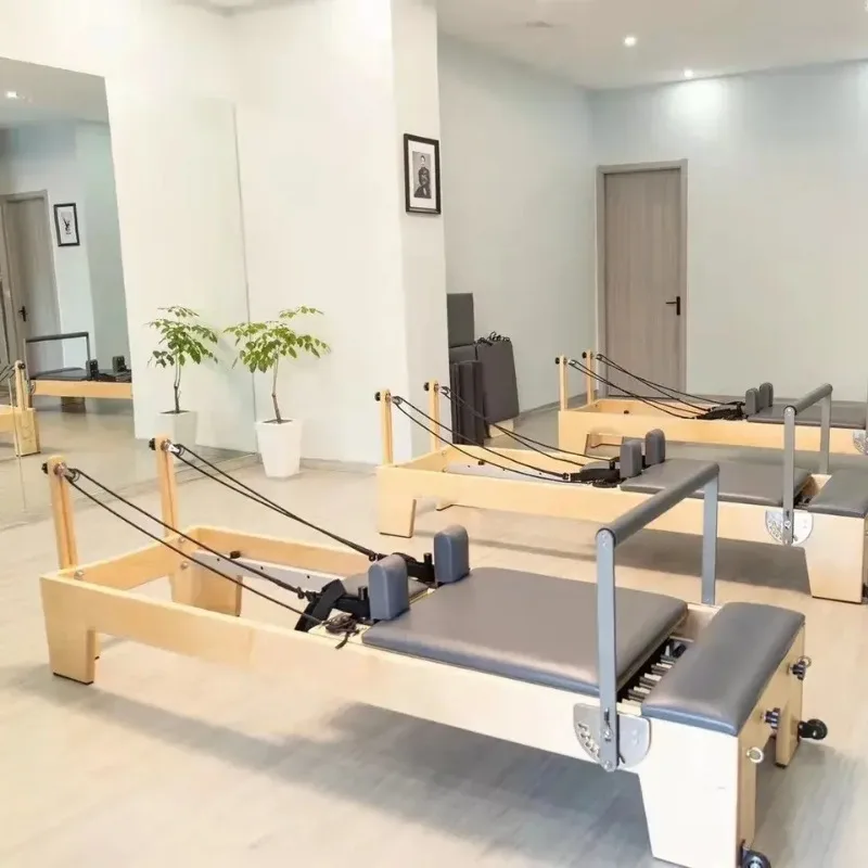 

YTYIN OGA Training Commercial Pilates Reformer, Classic Maple Wood Machine for Professional Studio