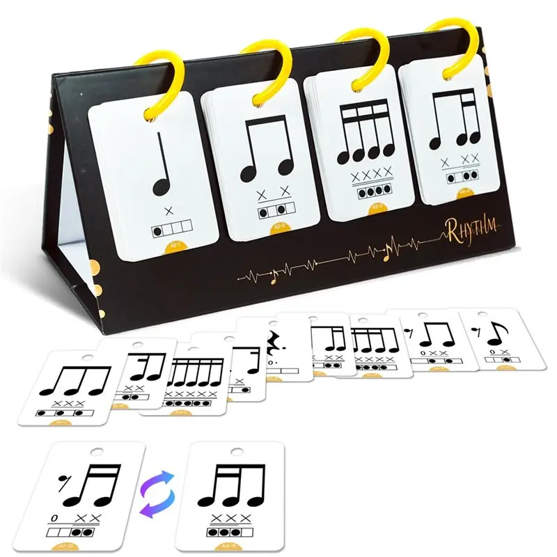 L71A Ability For Piano Violin Compatible Music Rhythm Flash Cards Helping Improve Rhythm Skills And Sight-Reading Note Training