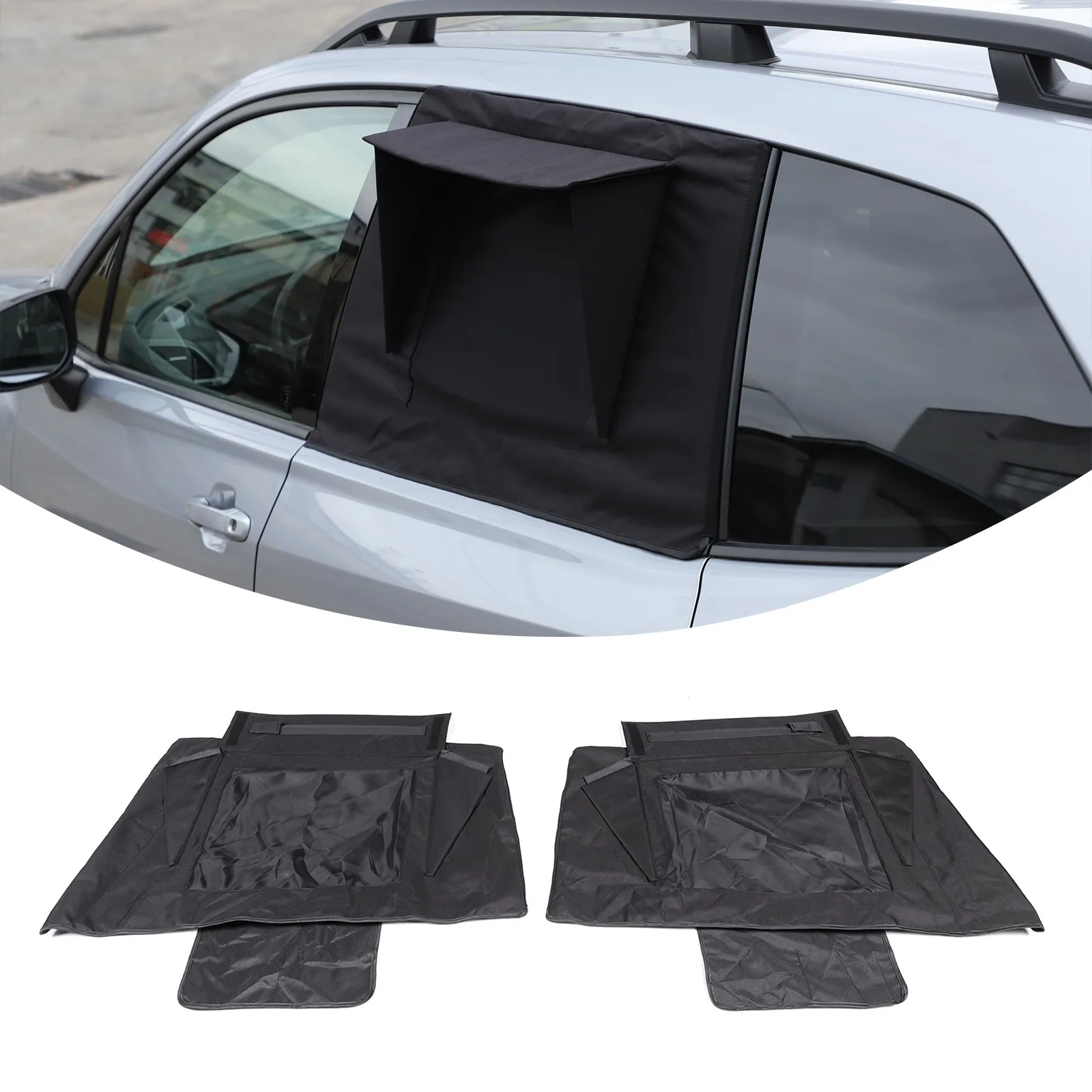 2PCS Car Rear Window Camping Anti Bug Insect Cover For Subaru Forester 2019-2024 Window Mosquito Cover Net Accessories