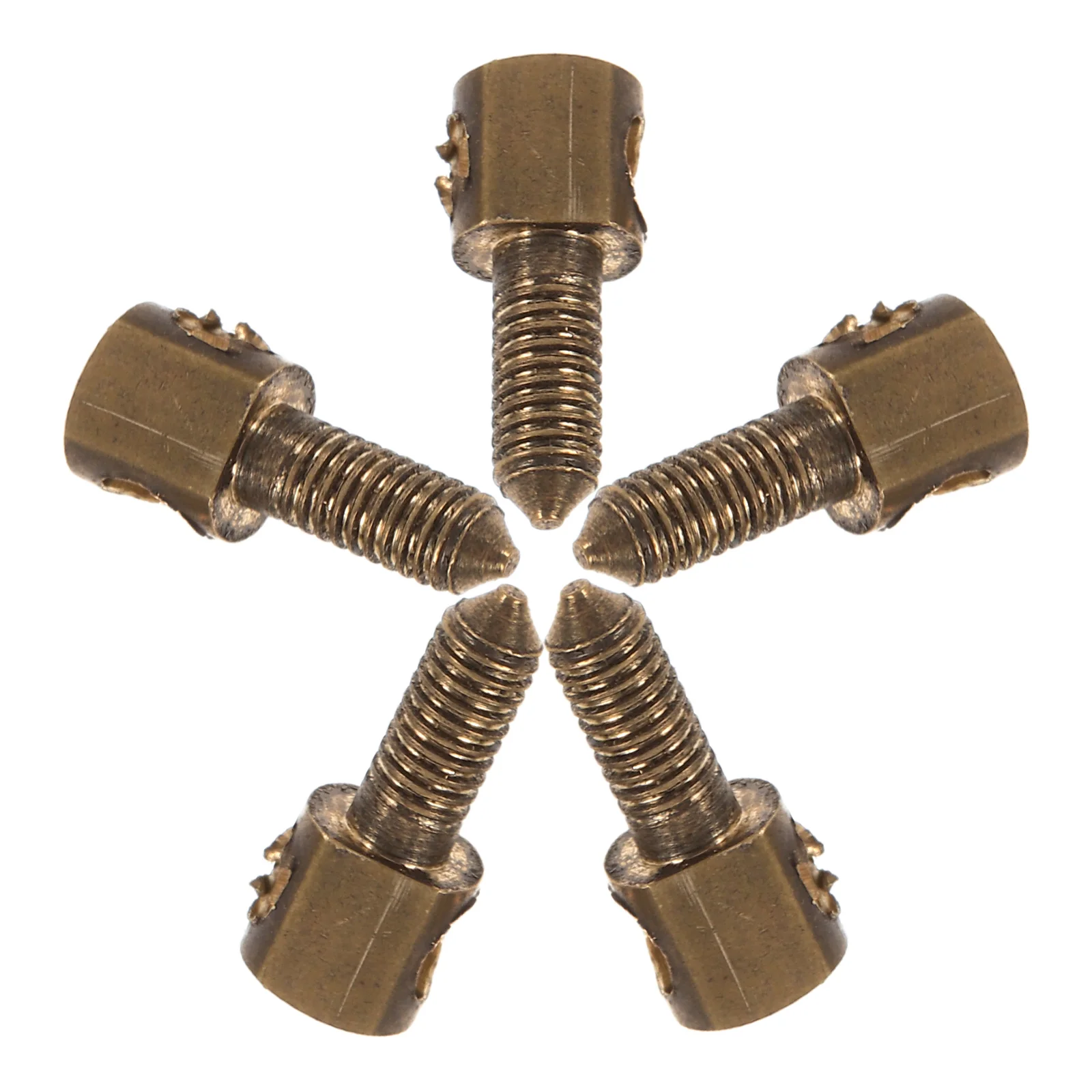

5 Pcs Bow Rod Accessories Screws Cello Metal Instrument Violin Frog Adjustment for Viola