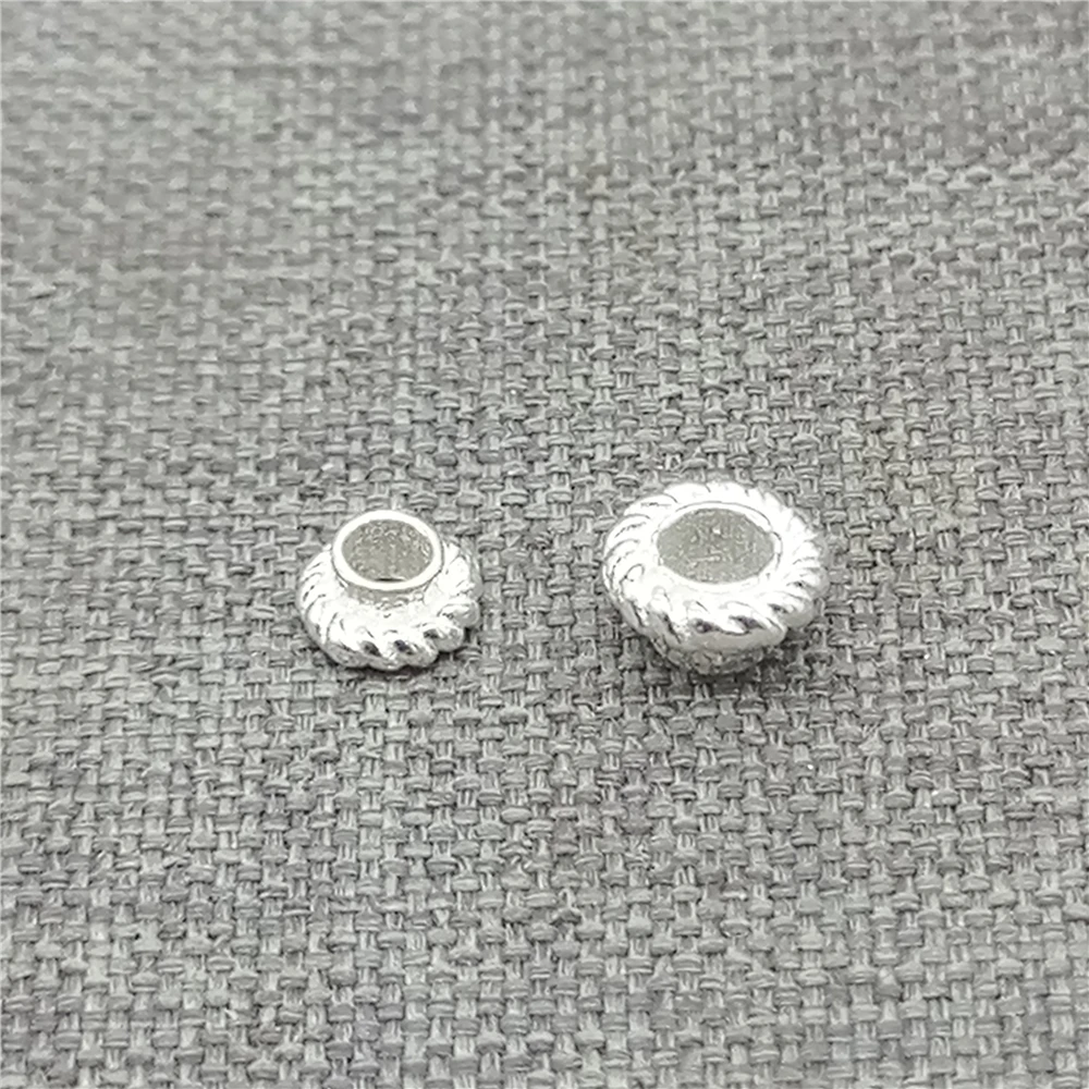 

30pcs of 925 Sterling Silver Gear Bead Grommets Round Cores Eyelets for Jewelry Making