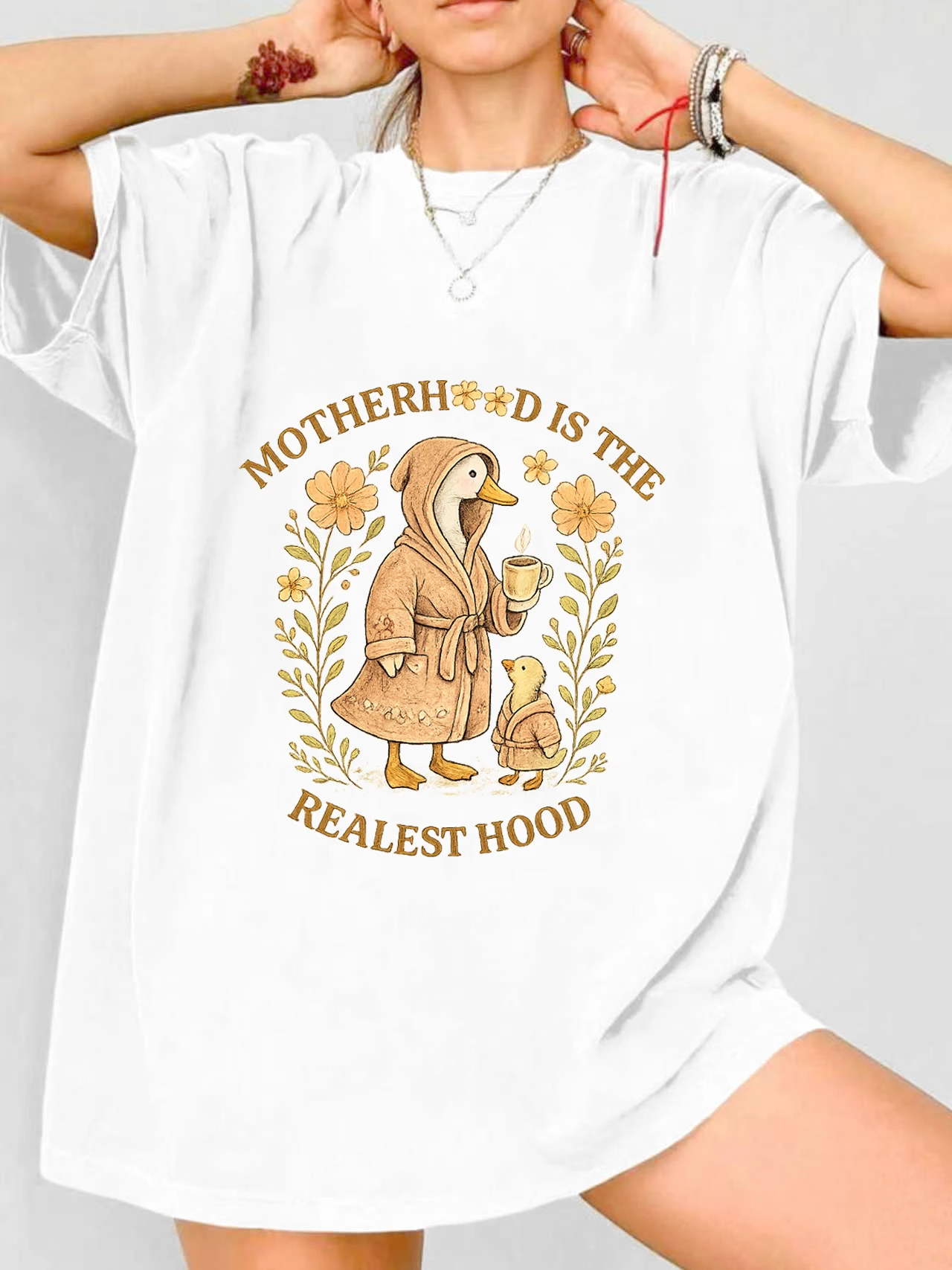 

【WDS03211】Женская футболка больших размеров с круглым вырезом, короткими рукавами, эластичными полурукавами и модными принтами.