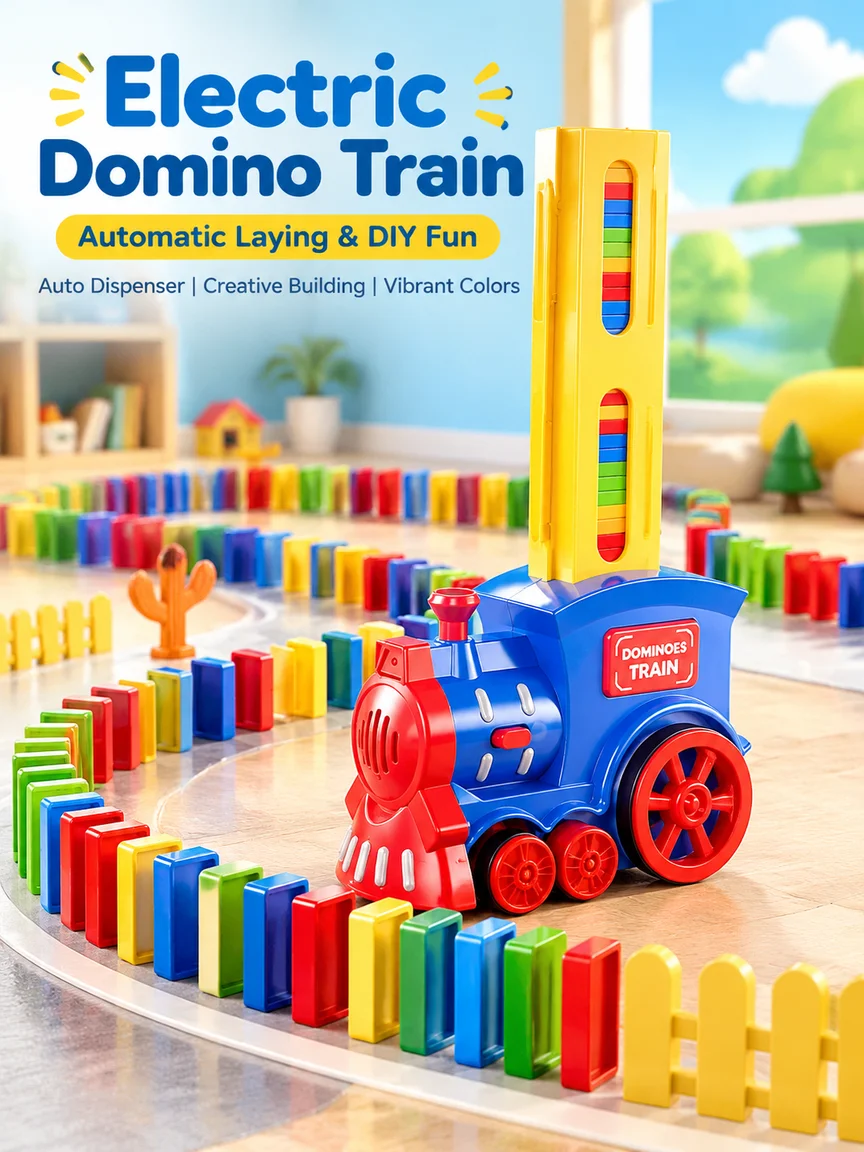 Woodworking Domino - Automatic Domino Laying Train Electric Car