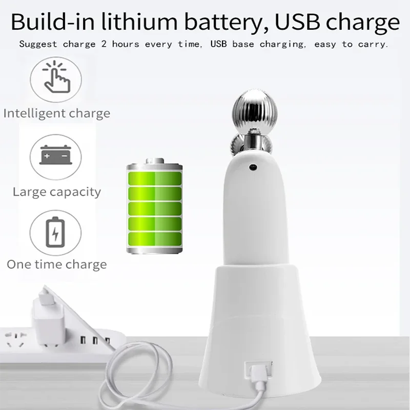 KAKUSAN 電気 Y 字型微電流 3D フェイスリフティングローラー EMSRF マイクロ振動フェイシャルリフティングボディローラーマッサージャー