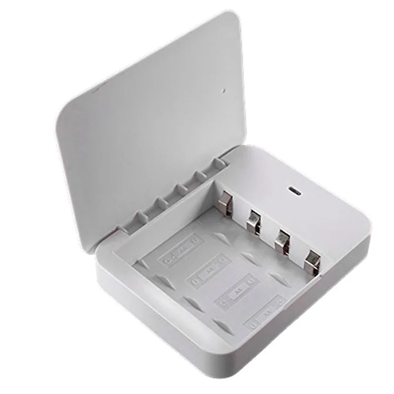 HLZS-6X Caricatore USB Power Bank Batteria Scatola di imballaggio esterna Caricabatteria Caricatore di emergenza Caricatore 4X AA Bianco