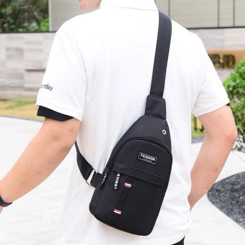 Casual borsttas voor heren, outdoor bergbeklimmen, fietsen, enkele schouder, schuine overspanning, buitensporttas van Oxford-stof