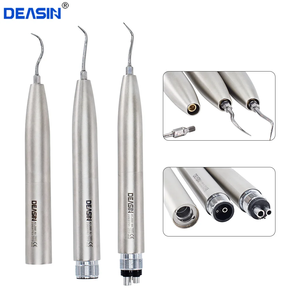 

Dental ultrasonic air scaler handpiece stainless steel KV type couplings sonic S hand piece for endodontics