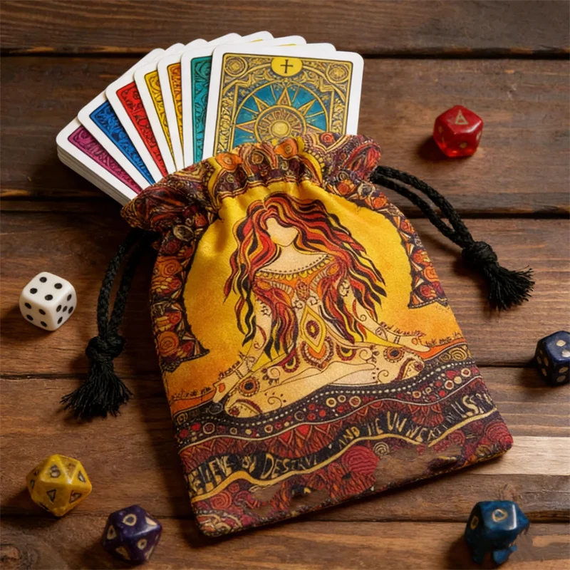 Velvet Storage Bag Dice Storage Bag Drawstring Tarot Card Ho