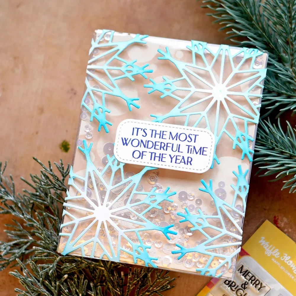 البريد الكولاج الحب ستار ندفة الثلج واضح Stamps DIY بها بنفسك الحرفية صنع بطاقة ألبوم سكرابوكينغ الديكور طوابع شفافة