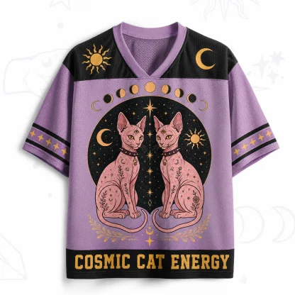 T-shirt en jersey style mystique sombre avec motif chat à trois yeux cool imprimé en 3D, coupe ample en maille à manches courtes pour garçons et filles