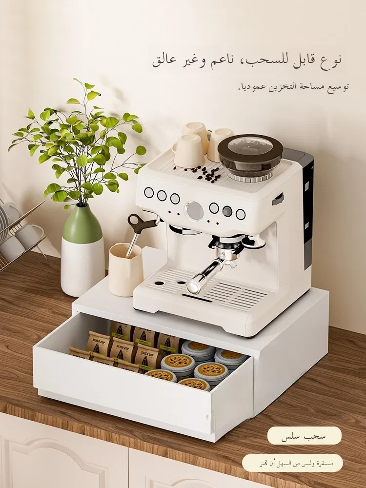 

Pull-Out Capsule Coffee hine elf Tea Bag Spice Organizer Kitchen Counter Top Cup Storage Der Plastic No-Drill Install...