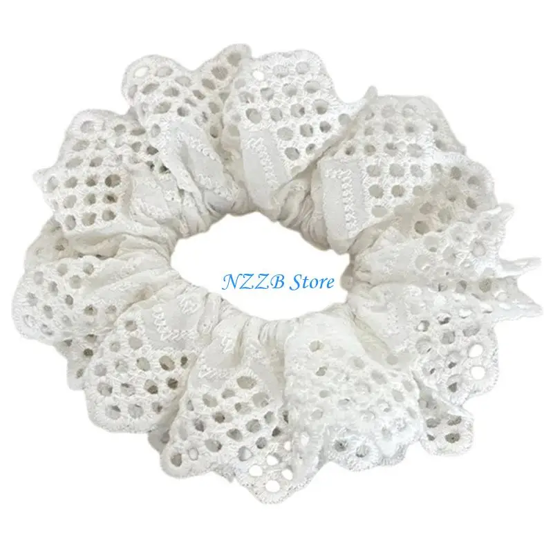 

T21F Elastic Lace Trim Hair Rope Practical Hair Rope for Girl Makeup Skincare Use