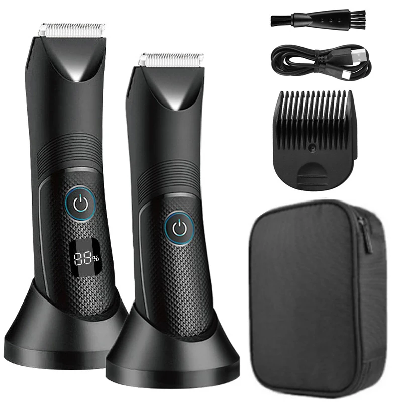 Kemei ล้างทำความสะอาดได้ขาหนีบ Body Trimmer สำหรับผู้ชายผู้หญิงไฟฟ้าขนหนวด Trimmer ชาร์จ Pubic Ball เครื่องโกนหนวด Body Groomer