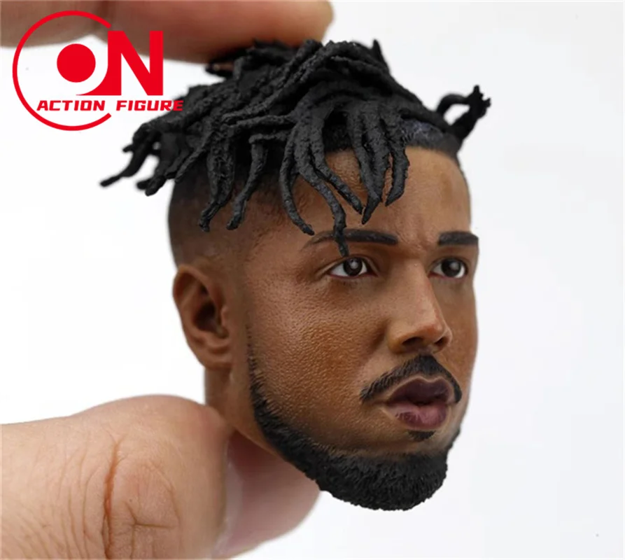 In Voorraad 1/6 Schaal Erik Michael Bakari Head Sculpt PVC Mannelijke Hoofd Carving Model Fit 12-inch Zwarte soldaat Action Figure Body