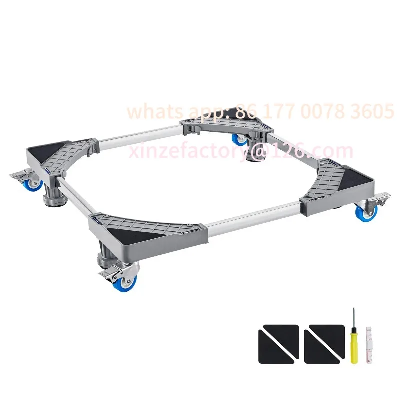 

Customizable 400lbs Mini Fridge Stand Mover Adjustable Mobile Base with 4 Locking Swivel Wheels for Washing Machine Refrigerator