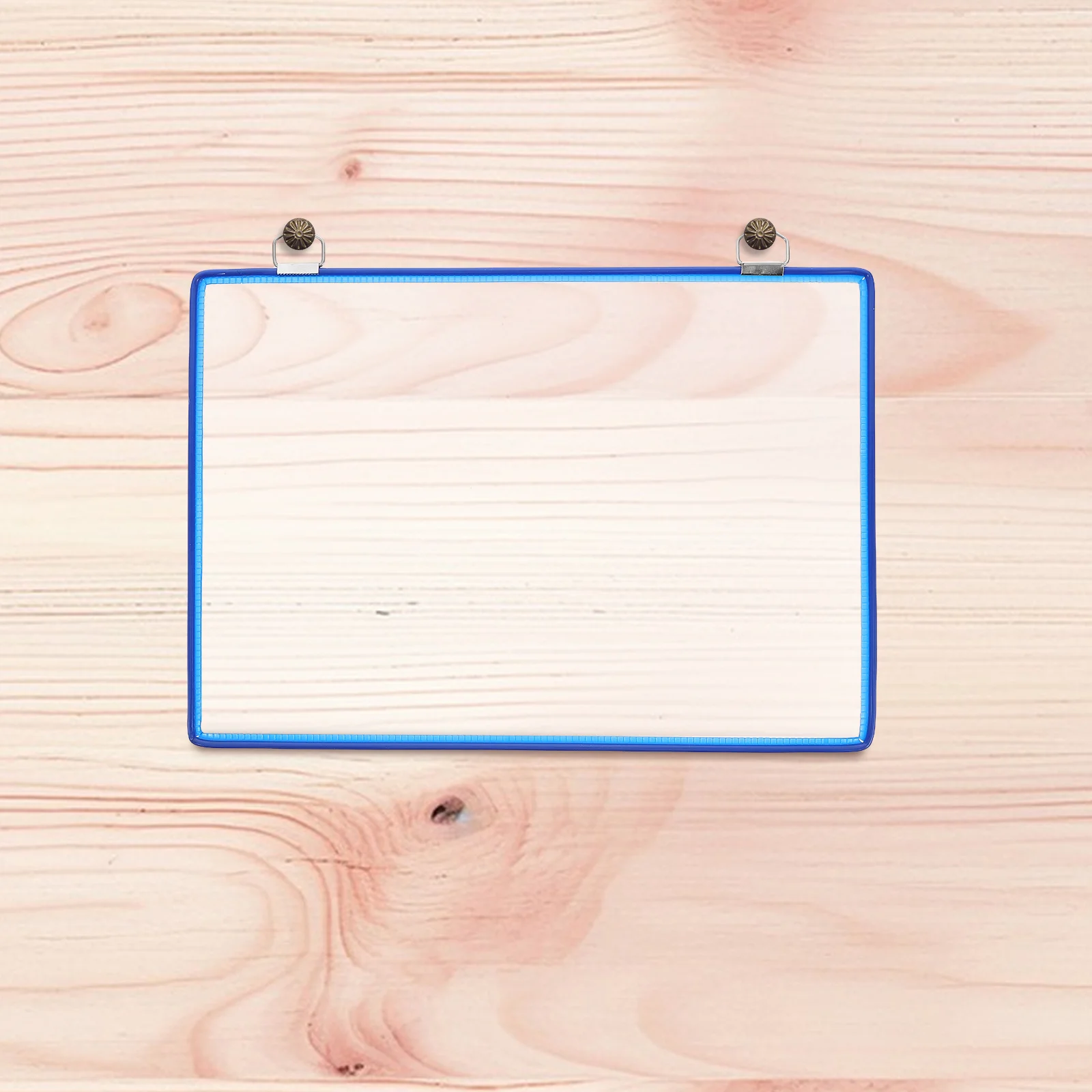 Dual Hook Hanging File Organizer Clear Window Pouch Wall Mounted Document Storage Bag for Office School Home Organization Use