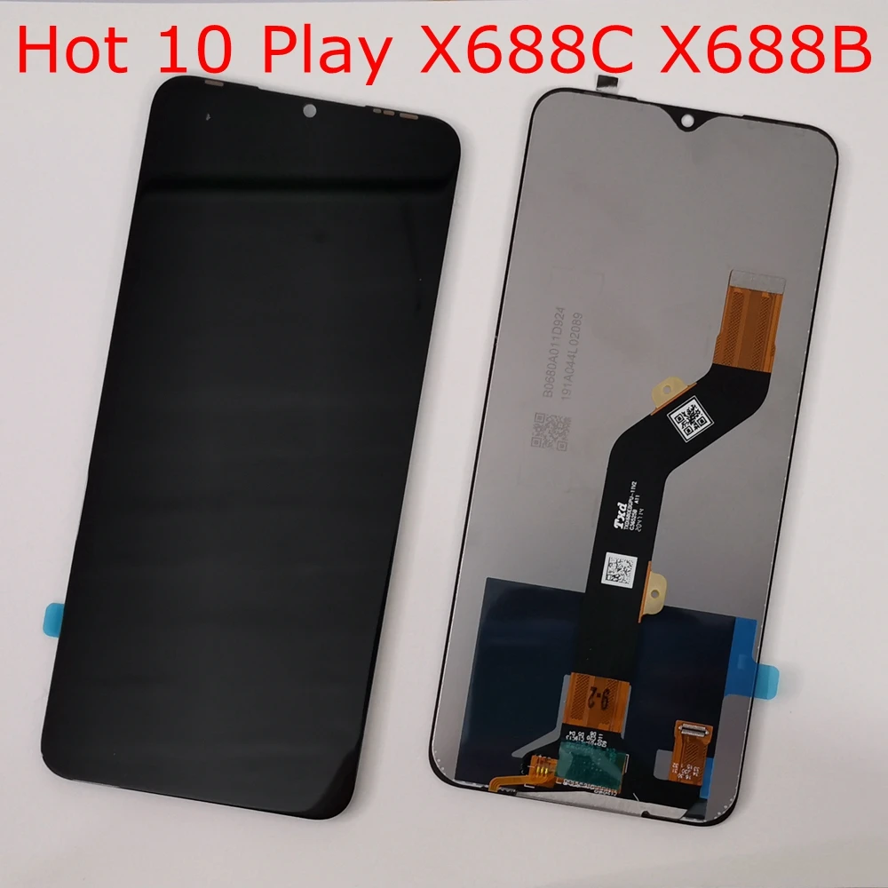 For Infinix Hot 10 Play X688C LCD Display Touch Screen Digitizer For LCD Hot 10 X682B Hot 10s 10t X689 10i Hot 10 Lite X657B LCD