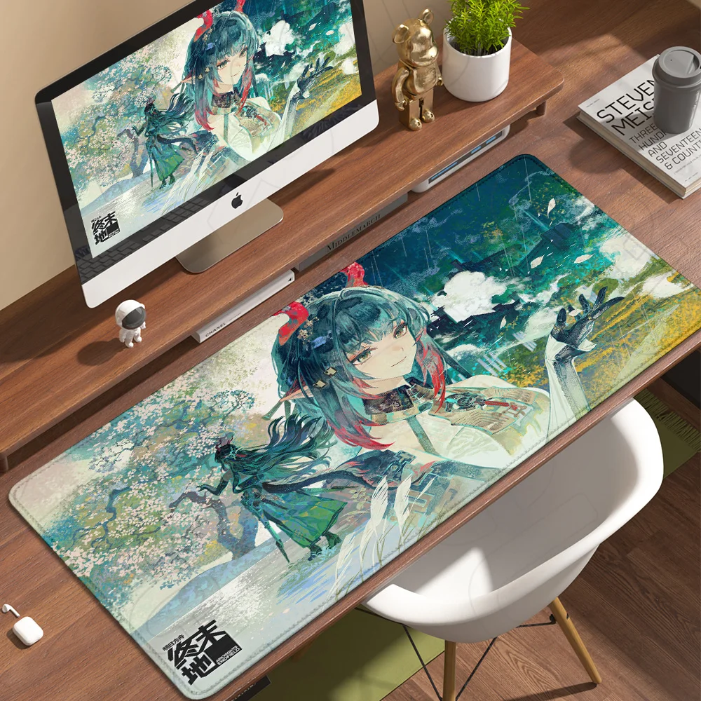 XXL HD print Anime girl Zhuang Fangyi Arknights Endfield protect Mouse Pad esports Game Rubber Gaming Large PC carpet Desk Mat