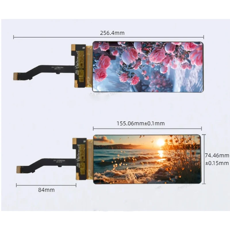 

6.67-inch flexible screen humanoid robot face AMOLED display screen robot face screen curved folding screen