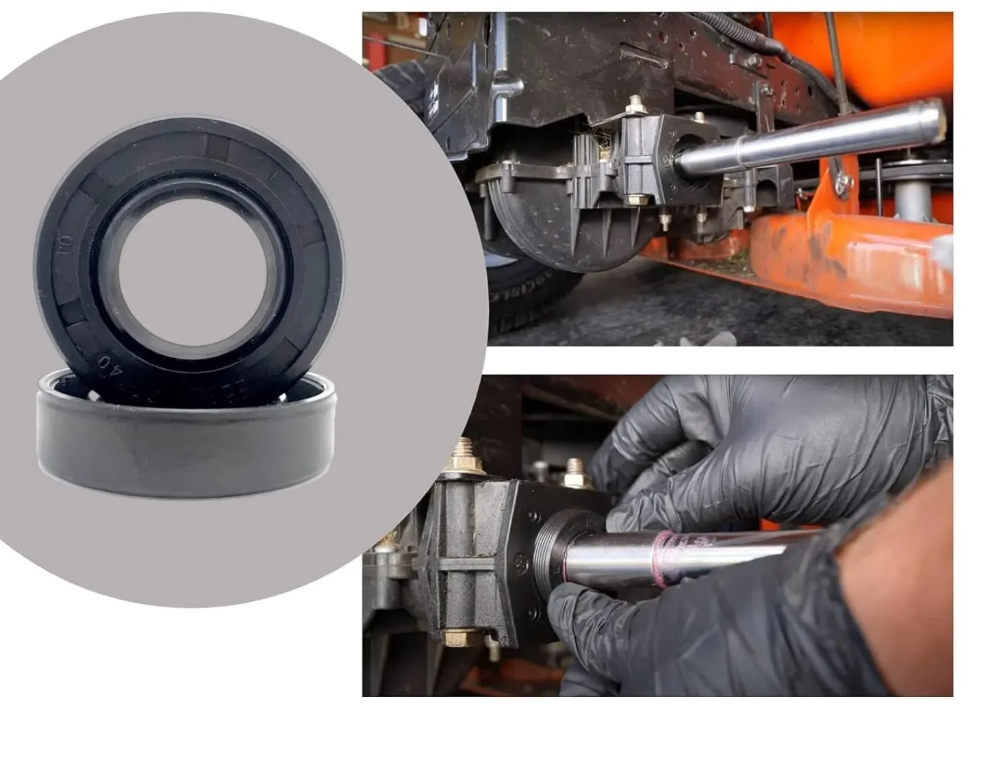 RS800 Axle Seal Replacement Pack Two Pieces for Lawn Tractor Transmissions Compatible with Multiple Brands Easy Installation