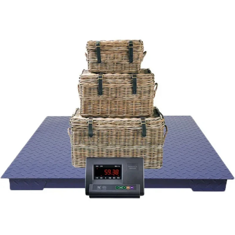 

Veidt * 00Kg Industrial Floor Platform Scale With Ramp Wooden AC SQB Weighing Sensor