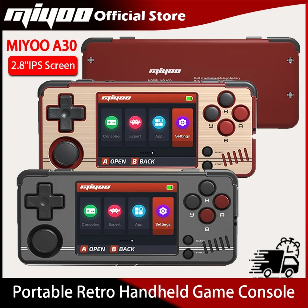 MIYOO MINI A30 portabel Retro genggam permainan anak hadiah 2.8 "IPS layar HD WIFI sistem Linux sumber terbuka