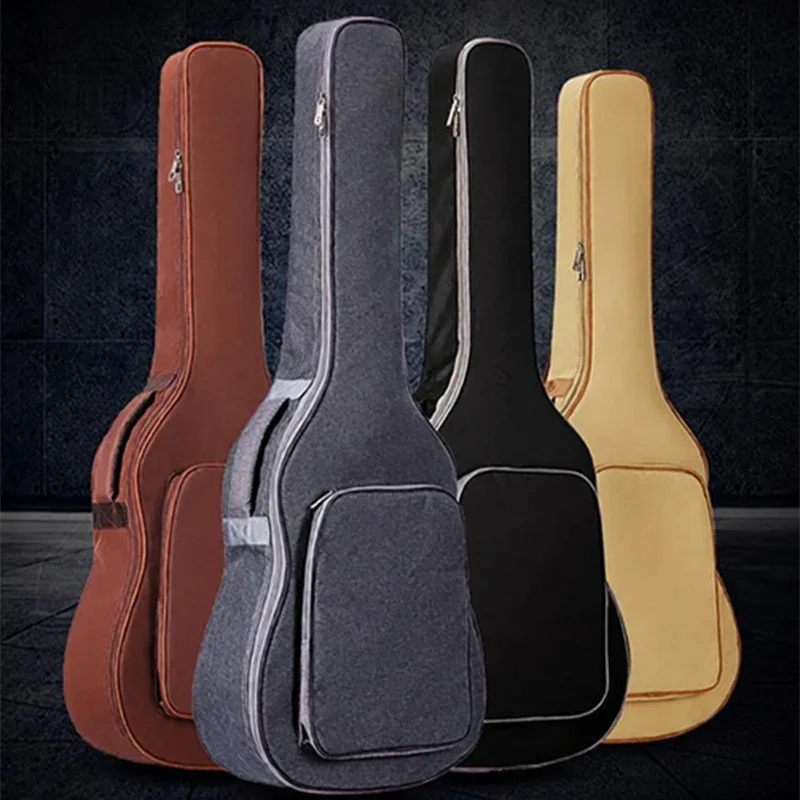 21-41in Guitar Universal Oxford Fabric Waterproof Guitar Case Double Shoulders Padded Backpack Bass Musical Instrument Carry Bag