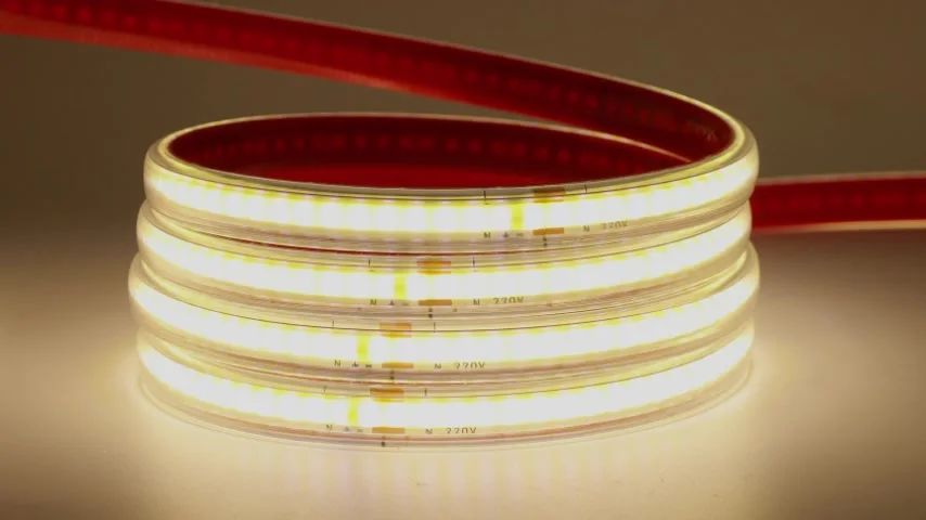 AC 220V COB Strip IP65 Waterproof 10CM Cut 240Leds/M 3000K 4000K 6000K Home Decor Flexible Ribbon Rope Tape LED Light