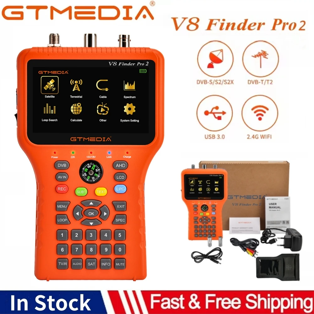 GTMEDIA V8 Finder Pro2 Satellite Signal Finder DVB-S2X/S2/S/