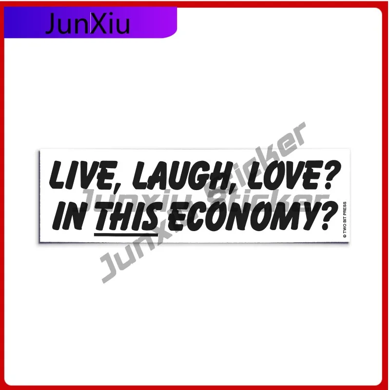 Autocollant de pare-chocs tendance « Live Laugh Love », anti-rayures, économique, style vintage amusant pour les Génération Z, en vinyle, imperméable et résistant aux UV